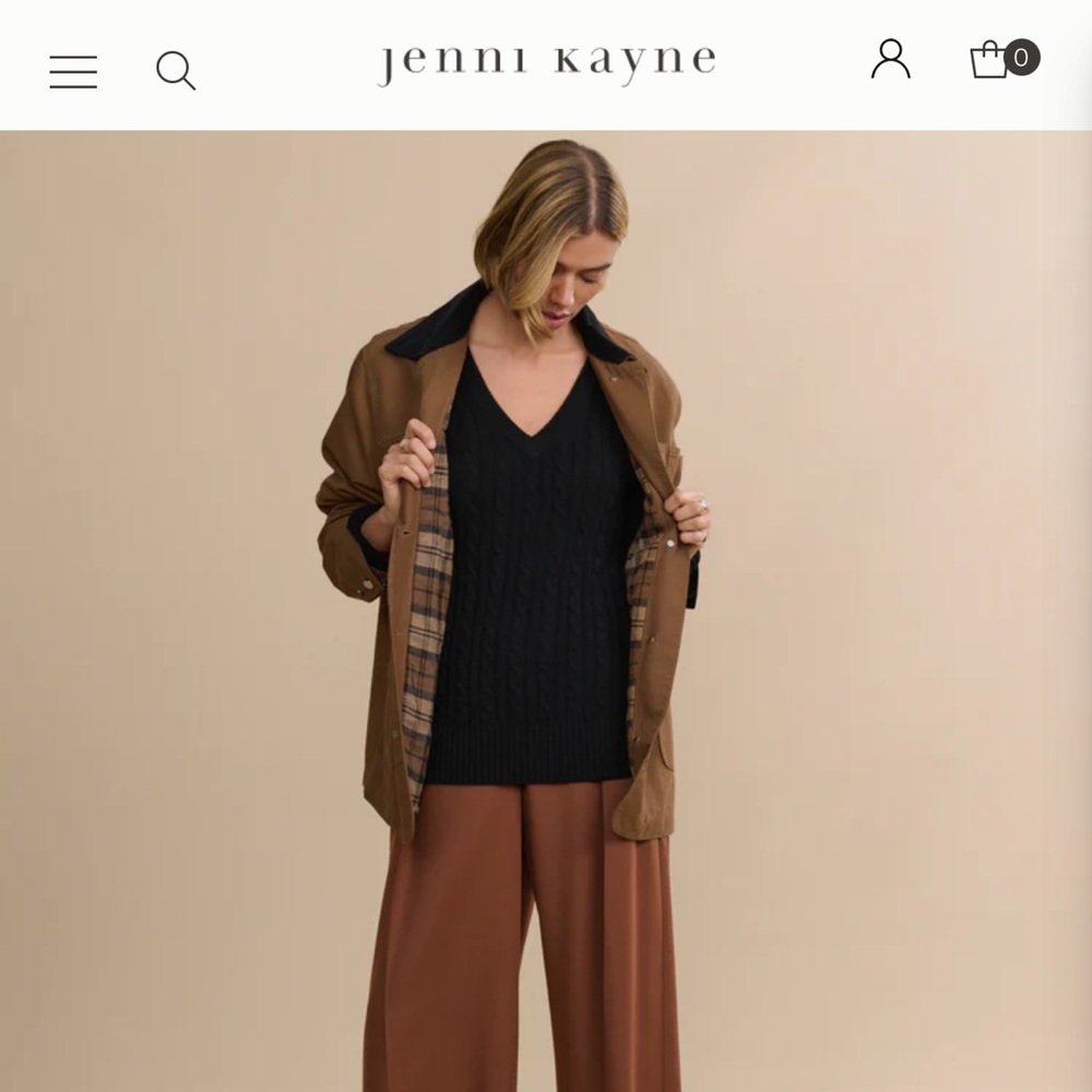 Jenni Kayne Brown Jacket with Black Collar
